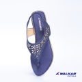 Walkar Ladies Flat-Blue Belt Sandal. 