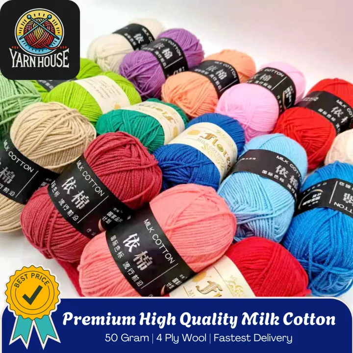 Milk%20Cotton%20Yarn%2050g%20%E2%80%93%20Soft%20Crochet%20&%20Knitting%20Yarn%20%7C%204%20Ply%20Thread%20for%20DIY%20Crafts%20&%20Handmade%20Projects%20-%20Image%202