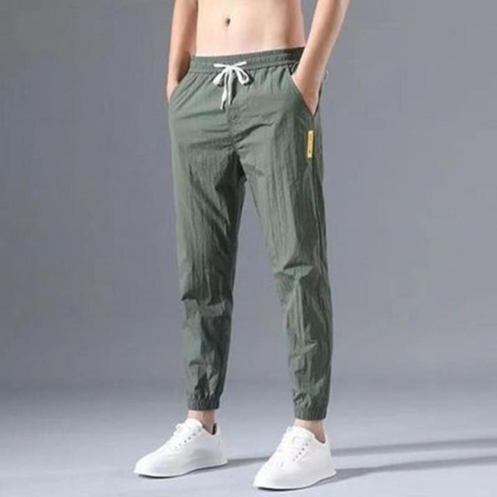 Stylish%20Casual%20Pants%20Mid-waisted%20Men%20Clothing%20Polyester%20Korean%20Style%20Men%20Ankle%20Tied%20Joggers%20Pants%20-%20Image%206