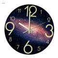 2xModern Luminous Wall Clock Night Light Fluorescent Clocks for Kitchen B.