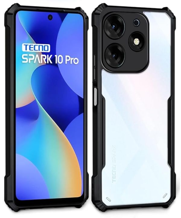 TECNO%20SPARK%2010%20PRO%20Protective%20Black%20Border%20Crystal%20Clear%20Xundd%20Mobile%20Back%20Case%20Cover%20-%20Image%202