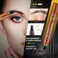 4 Points Multi-Used Pen Liquid Beard Eyebrow Pencil Precise Brow Definer Long Lasting Waterproof Blonde Brown Eye Brow Makeup. 