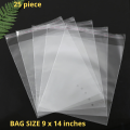 Plain Transparent Plastic Poly Bag Sealable Poly Bag Packing Bag Size 9x14 Inch Clear Self-adhesive Clothing Plastic Packaging Bag, OPP Bag for Apparel Pants Jeans,.