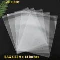 Plain Transparent Plastic Poly Bag Sealable Poly Bag Packing Bag Size 9x14 Inch Clear Self-adhesive Clothing Plastic Packaging Bag, OPP Bag for Apparel Pants Jeans,. 