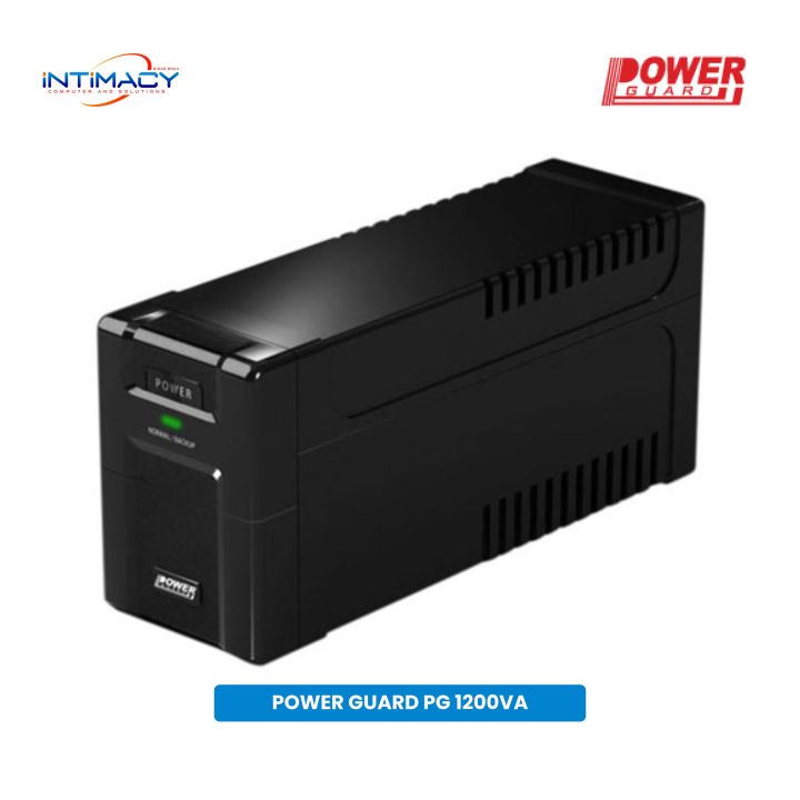 Power Guard PG 1200VA CS Offline Black UPS - Plastic Body