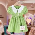 Girls Dress Summer 2024 New Children's Clothes Little Girl Little Fresh Princess Dress Foreign Style Thin Skirt Tide. 