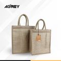 Handloom Jute Shopping Bag, Natural, 12"x14". 