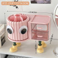 Cosmetics storage box, rotating dustproof makeup brush, storage tube, dresser, tabletop pen holder, lipstick, eyeshadow shelf. 