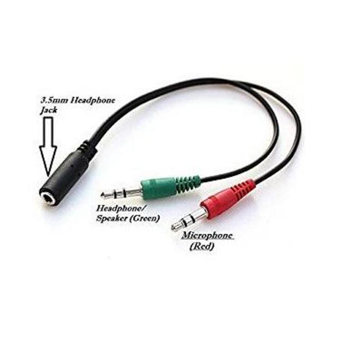 3.5mm Jack Mic Headphone Converter Adapter