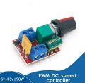 Mini 5A PWM Max 90W DC Motor Speed Controller Module 3V 6V 12V 24V 35V Speed Control Switch LED Dimmer for 775 DC Motor. 