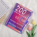 23.3*18CM 100 Envelope Challenge Binder Personal Finance Imitation leather Five colors Challenge the $20 notebook 100 savings book for Money Saving Financial Planning Budget Management Personal Use. 