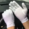 2 Pairs White Formal Gloves Men White Cotton Uniform GlovesTuxedo Honor Guard Parade Cosplay Costume Inspection Mitten Gloves. 