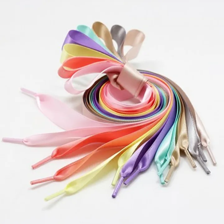 AL%20New%2022%20Color%202%20cm%20Width%20Satin%20Silk%20Ribbon%20Shoelaces%2080/100/120/140/160%20cm%20Length%20Sneaker%20Sport%20Shoes%20Lace%20Drop%20Shipping%20-%20Image%203
