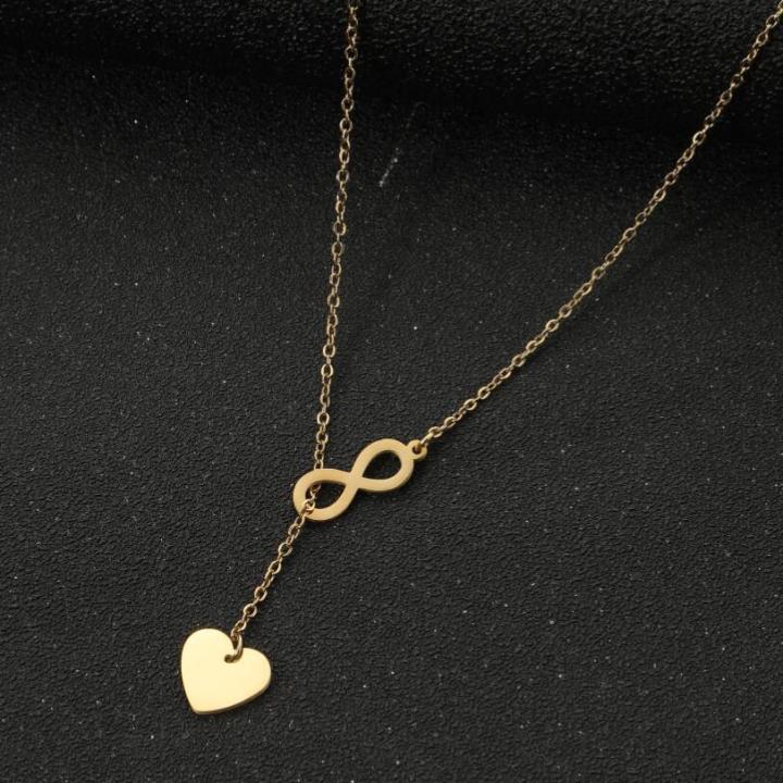 Dainty%20Non%20Tarnish%20Silver%2018K%20Gold%20Plated%20Stainless%20Steel%20Women%20Charm%20Infinity%20Heart%20Pendant%20Necklace%20Jewelry%20-%20Image%202