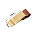 RHS Online Handmade Leather Brass Notebook Clip Stainless Steel Pen Holder Clips Journal Diary Notebook Paper Folder.