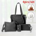 4Pcs/set Crossbody Bags Women Bag Set Pattern Leather Shoulder Bags Purse Ladies PU Crossbody Bag. 