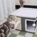 Pet Cat House Sisal Cat Mansion Storage Kitty Cave Bed Cat Houses for. 