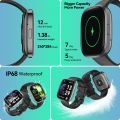 anyloop W7 1.83 HD Smart Watch with Bluetooth CallSmart AI Voice Assistant IP68 Waterproof Outdoor Health Monitoring SmartWatch. 