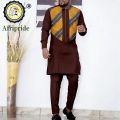 African Traditional Clothing for Men Dashiki Printed Coats Ankara Pants 2 Piece Set Tribal Suit Jacket Bazin Riche A2116061. 