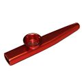 1Pcs Silver Kazoo Aluminum Alloy & 1Pcs Mirliton Made Of Aluminum Alloy with Red Membrane. 