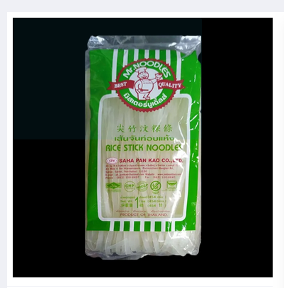 Rice Stick Noodles (Saha Pan Kao, Thailand) 454g