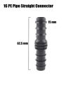 Five (5) Pieces-16mm Straight Joiner Connector for Drip Irrigation Pipe Line Both Side Barbed Water Connectors Hose Joiner Connectors Agriculture Irrigation Accessories.. 
