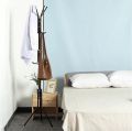 Basics Metal Coat Rack for Coat and Clothing, Black, 48 x 48 x 175.5 cm (L x W x H). 
