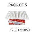 AIR FILTER 17801-21050 PACK OF 5. 