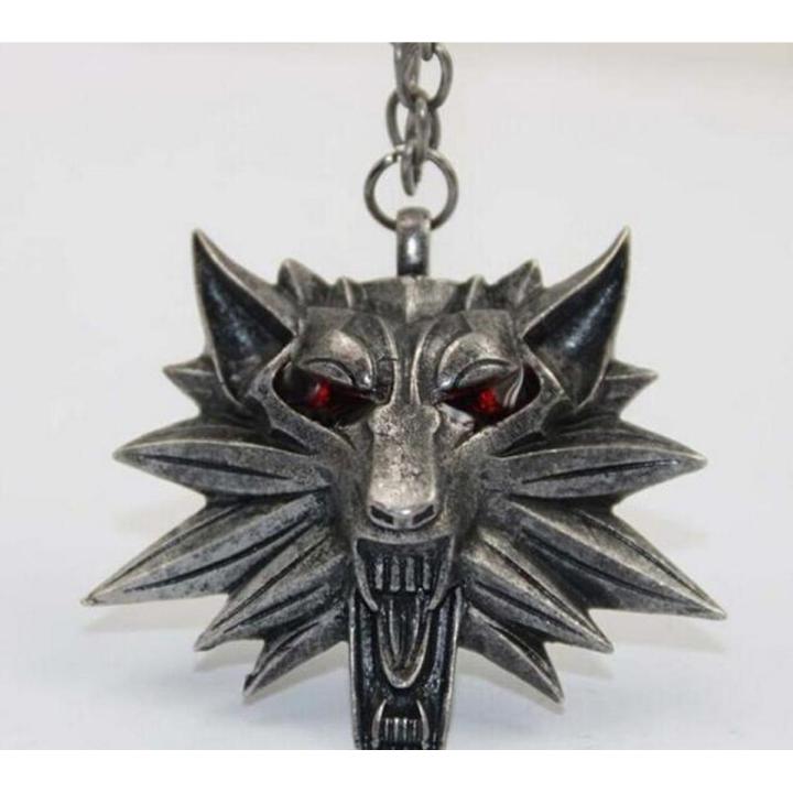 【World Supermarket 2021】（NEW）Pendant Wizard Witcher 3 Pendant Necklace Wolf Necklace U Pick Color Halloween & Pendants