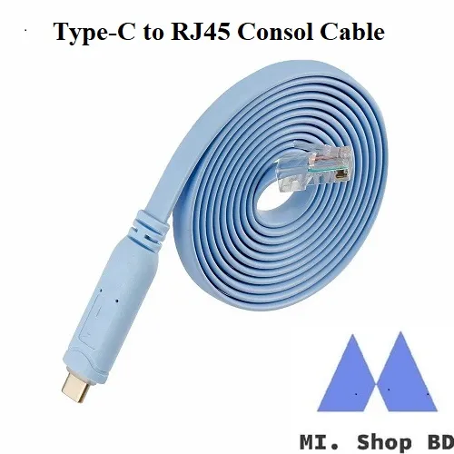 Console Cable Standard Type-C Console Configuration Cable Type C to RJ45 Serial Router ...