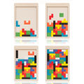 Children's Puzzle Tetris 0.19 Wooden Early Education Shape Matching Toy Baby Puzzle Puzzle Blocks. 