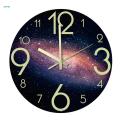 2xModern Luminous Wall Clock Night Light Fluorescent Clocks for Kitchen B.