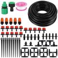 30M-10M DIY Drip Irrigation System Automatic Watering Garden 4/7 Hose Micro Drip Watering Kits with Adjustable Drippers. 