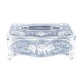 Fancy Tissue Box - Blue and Silver. 