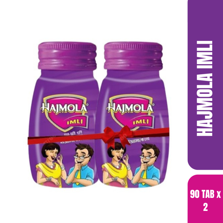 Dabur Hajmola Imli - 90 Tablets Bottle(PACK OF 2)