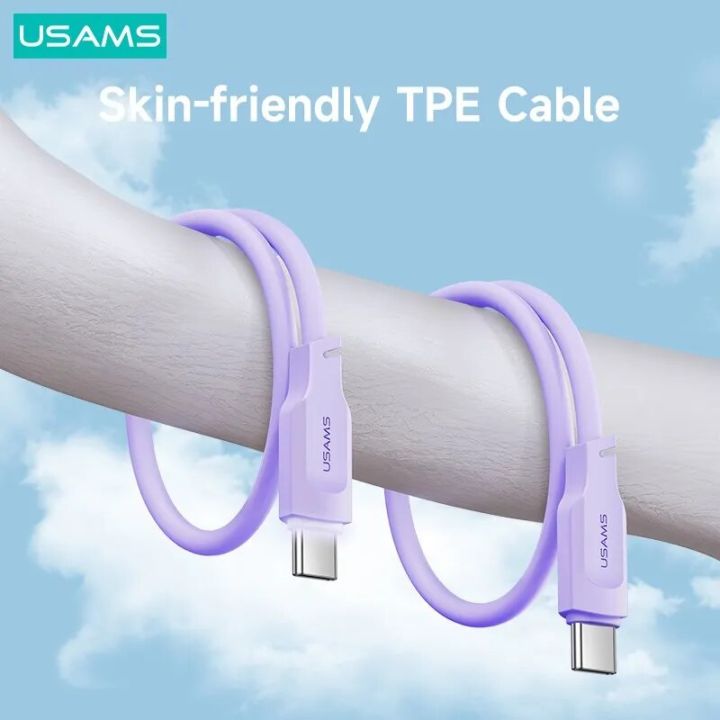 USAMS%20Lithe%20PD%20100W%205A%20Type%20C%20Fast%20Charge%20Indicator%20Cable%20USB%20C%20Data%20Cable%20For%20iPad%20Switch%20Huawei%20Xiaomi%20Samsung%20Tablet%20Laptop%20-%20Image%203