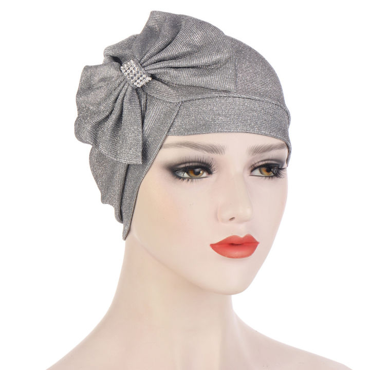 Turban%20Multi-color%20All-match%20Women%20Bow%20Knot%20Design%20Turban%20Cap%20for%20Beach%20-%20Image%202