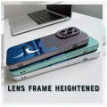 Jizetin for OPPO Reno6 4G Case Boating On Moon Night Lens Protect Frosted Plating Phone Back cover Soft TPU Mobile Phone Case. 