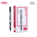 Deli Think Q200 Roller Pen Smooth Writing - Black / Blue Ink. 
