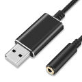 USB to 3.5mm Jack Audio Adapter with 3.5mm Headphone and Microphone Jack for Windows, for , for , for PC/Laptops. 