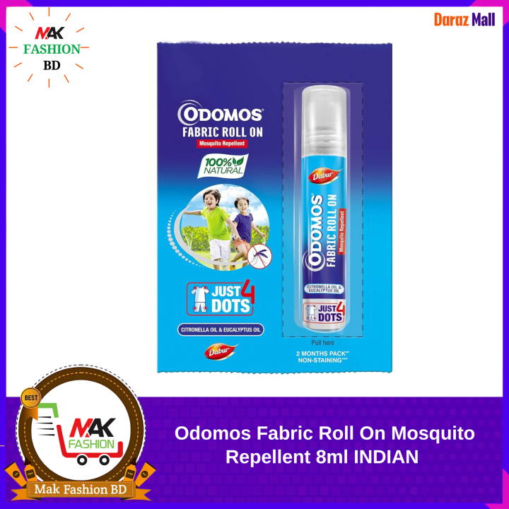 Odomos Fabric Roll On Mosquito Repellent 8ml INDIAN