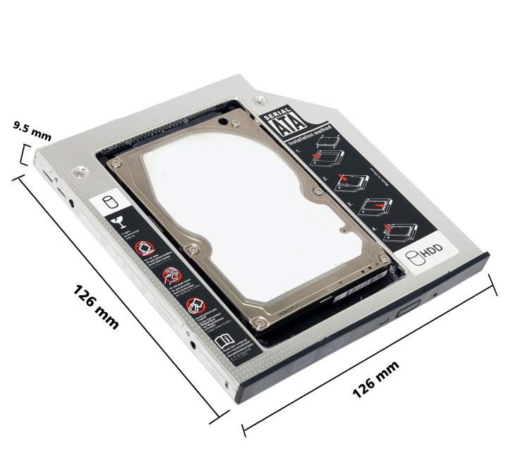 Universal%20Caddy%209.5mm%20SATA%20to%20SATA%202nd%20SSD%20HDD%20Hard%20Drive%20Caddy%20(Comparable%20Fit:%209mm)%20Support%20All%20Brand%20Laptop%20-%20Image%204