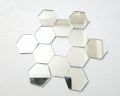 14mm Hexagon Shape Mirror for Jewellery Making, Lippan Art & DIY Craft Work.