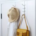 1/2pc Bedroom Door Hanger Clothes Hanging Rack Over The Door Plastic Home Storage Organization Hooks Purse Holder Bags Rails.