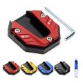 Motorcycle Bike Kickstand Pad Support Side Stand Extender Foot Side Stand Extension Foot Pad Support Plate Anti-Skid Enlarged Base Motorbike Accessories.
