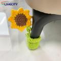 Square Furniture Leg Protectors Sunflower Knitted Table Leg Covers Prevent Scratches Noise Reusable Chair Floor Protectors Set of 4 Pcs Table Leg Protectors. 