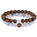 2023 Design Trendy Jewelry Couple Black Yoga Beaded Bracelets Natural Stone Bracelet Set. 