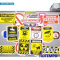20/30/50Pieces Caution Tip Decals Stop Warning Danger Signs Funny Stickers for Motorcycle Car Bike Luggage Laptop Helmet Sticker.