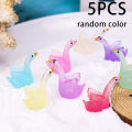 1/5/10Pcs Cute Mini Resin Luminous Tiny Swan Bulk Glow in The Dark Miniature Swan For DIY Garden Landscape Dollhouse Ornament Potted Home Decorations. 