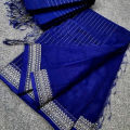 Tangail Half Silk Saree for Women | Royal Blue Tangail Saree with Blouse Piece | Traditional Bangladeshi Saree DivaDrape.